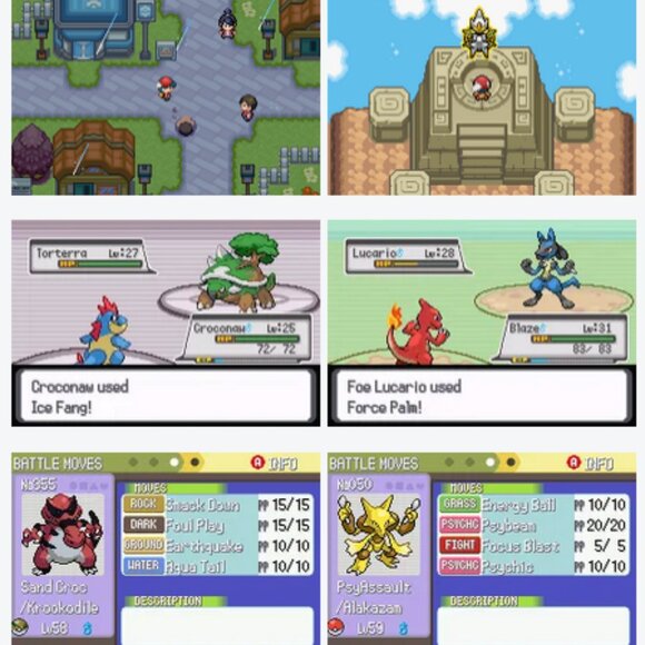 Pokemon Light Platinum GBA ROM Hack Game Gameboy Advance - Picture 3 of 11